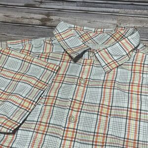 The North Face Mens Plaid Short‎ Sleeve Button Down Shirt Size Small